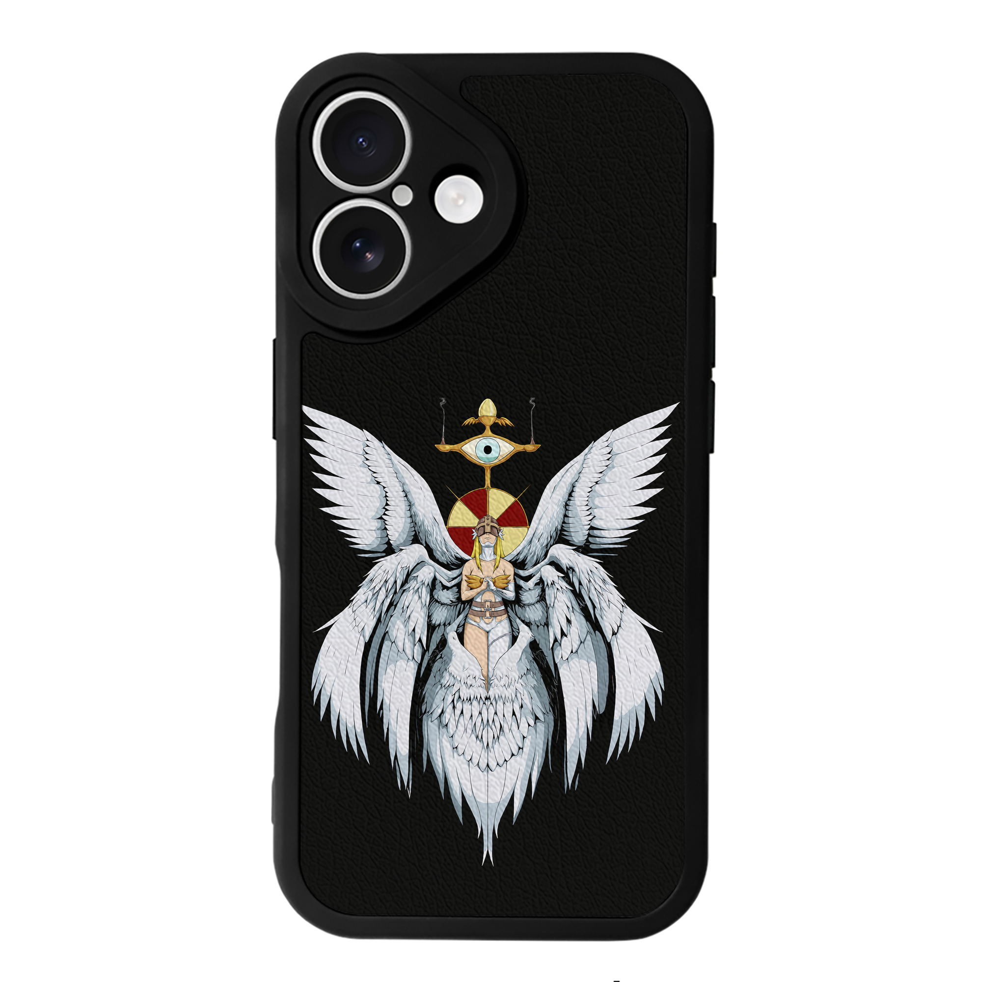 （画像用） Digimon デジタルモンスター/デジモン 【iPhone 16シリーズ対応】シリコンスマホケース（レザー調） 材質：シリコン